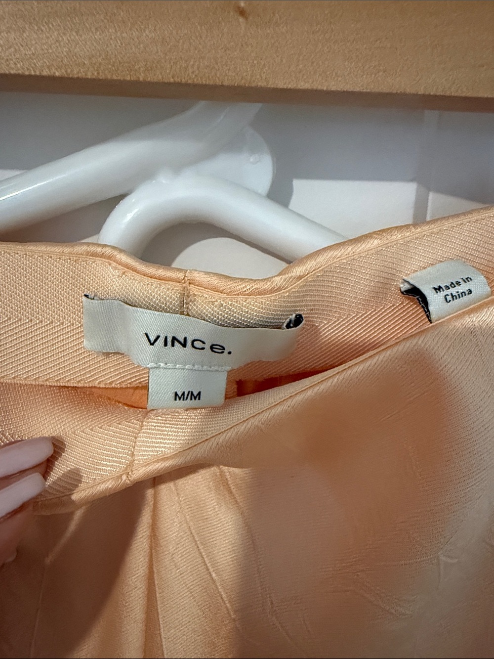 Vince Cream Floral Silk Top with Peach Satin Pants - Picture 7 of 11